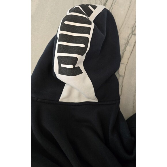 Puma Jacket Small Black White Mens Pullover Hoodie Sports Lifestyle Casual LARGE - Picture 6 of 6